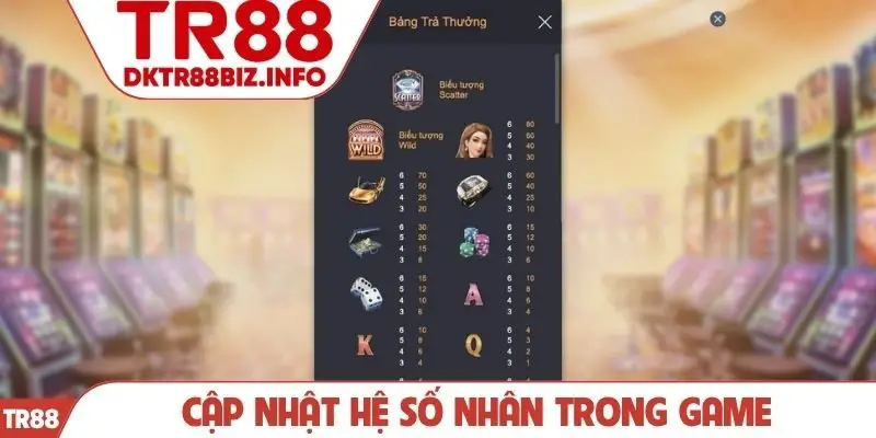 Cập nhật hệ số nhân trong game