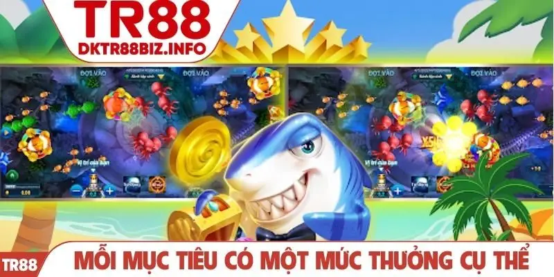 Mỗi mục tiêu có một mức thưởng cụ thể