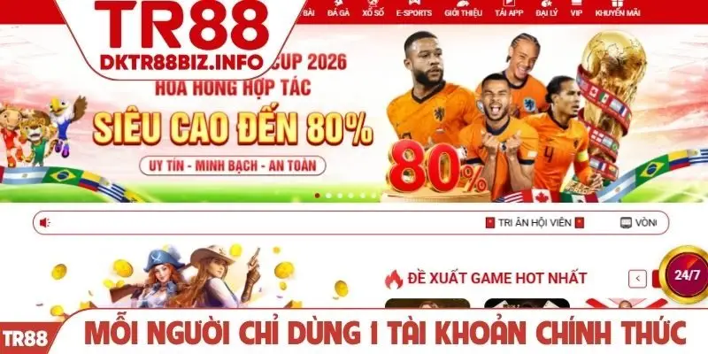 Mỗi người chỉ dùng 1 tài khoản chính thức