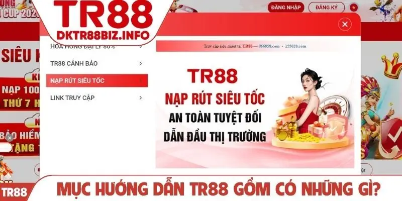 Mục hướng dẫn TR88 gồm có những gì?