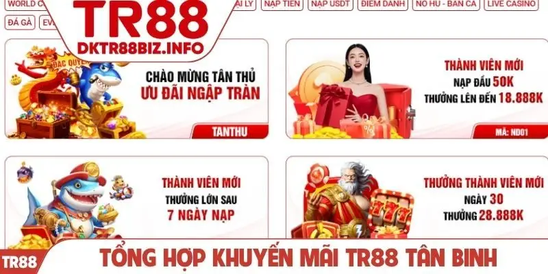 Tổng hợp khuyến mãi TR88 tân binh